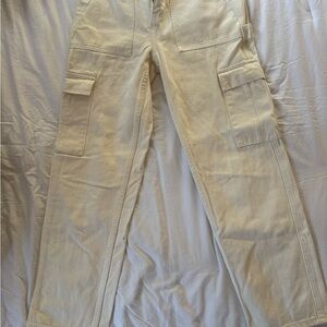 Pacsun Cream Cargo Pants carpenter pants